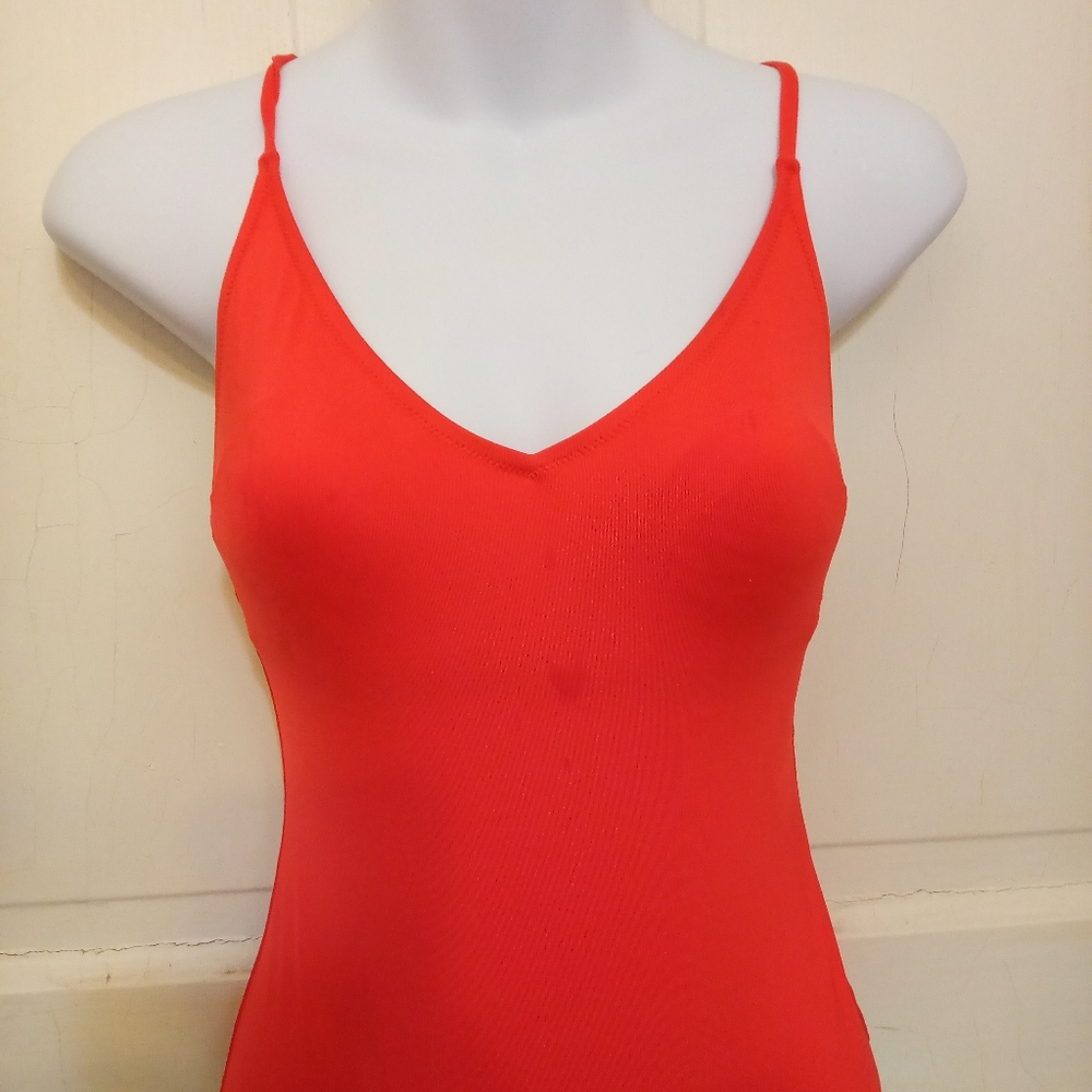 H&M Red Women's One Piece Swimsuit Sz 4 - Picture 2 of 5